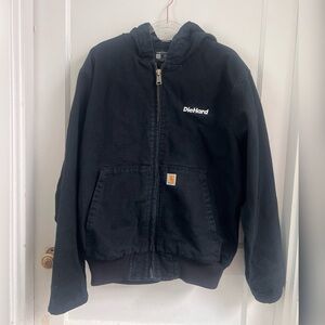 Carhartt Black J130 Hooded Jacket Size L
